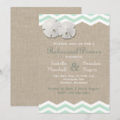 Sand Dollar & Chevron repetitie diner Kaart (Voorkant / Achterkant)