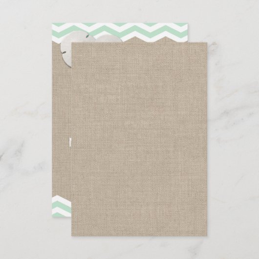 Sand Dollar & Chevron RSVP (Voorkant / Achterkant)