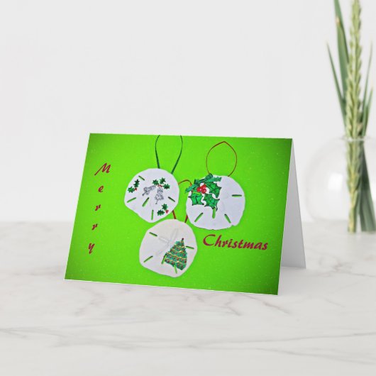 Sand Dollar Christmas Greeting Feestdagen Kaart (Voorkant)
