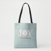 Sand Dollar Coastal Kerstmis Blauw Tote Bag (Voorkant)