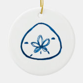Sand Dollar Coastal Ornament Decoration (Voorkant)