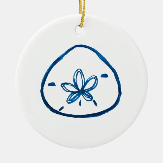 Sand Dollar Coastal Ornament Decoration (Voorkant)