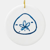 Sand Dollar Coastal Ornament Decoration (Achterkant)