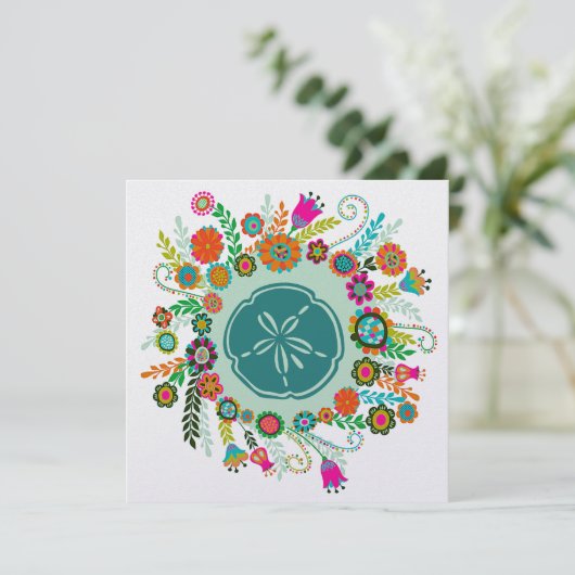 Sand Dollar en Flowers - SRF (Staand voorkant)