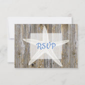 Sand Dollar en Starfish Oceanic Wedding RSVP (Achterkant)