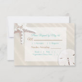 Sand Dollar en Starfish Oceanic Wedding RSVP (Voorkant)