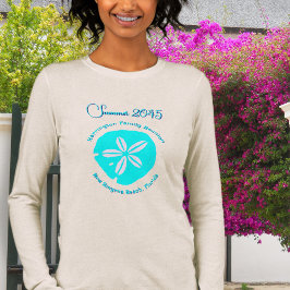 Sand Dollar Familie Strand Reünie Aandenken Tri-Blend Shirt