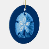 Sand Dollar in Shades of indigo Blue Keramisch Ornament (Rechts)