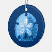 Sand Dollar in Shades of indigo Blue Keramisch Ornament (Links)