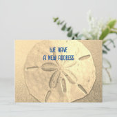 Sand Dollar — Kaart voor aankondiging nieuw adres (Staand voorkant)