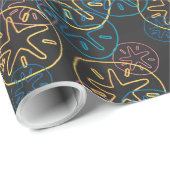 Sand Dollar Lines Red Yellow Blue Cadeaupapier (Rol Hoek)