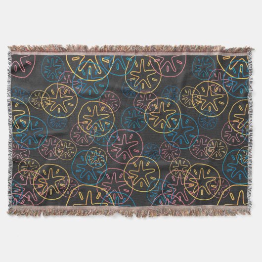 Sand Dollar Lines Red Yellow Blue Deken (Voorkant)