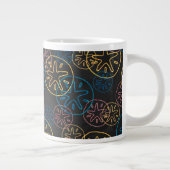 Sand Dollar Lines Red Yellow Blue Grote Koffiekop (Rechts)