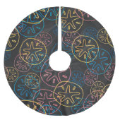 Sand Dollar Lines Red Yellow Blue Kerstboom Rok (Voorkant)