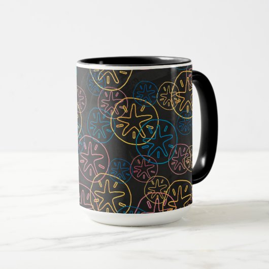 Sand Dollar Lines Red Yellow Blue Mok (Voorkant rechts)