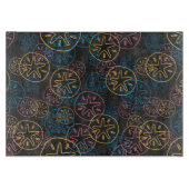 Sand Dollar Lines Red Yellow Blue Snijplank (Voorkant)