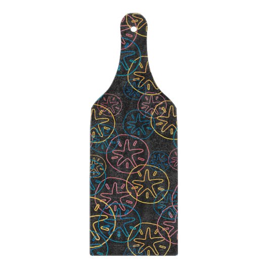 Sand Dollar Lines Red Yellow Blue Snijplank (Voorkant)