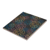 Sand Dollar Lines Red Yellow Blue Tegeltje (Zijkant)