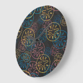 Sand Dollar Lines Rood Geel Blauw Grote Klok (Hoek)