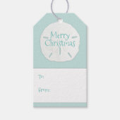Sand Dollar Mint Green Stropdas op Gift Labels Cadeaulabel (Voorkant)