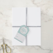 Sand Dollar Mint Green Stropdas op Gift Labels Cadeaulabel (Met Touw)