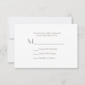 Sand Dollar Modern Wedding R.S.V.P. RSVP Kaartje (Achterkant)