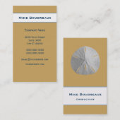 Sand Dollar op Sand Brown Visitekaartje (Voorkant / Achterkant)