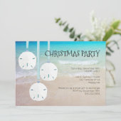 Sand Dollar Ornamenten Kerstfeest Kaart (Staand voorkant)