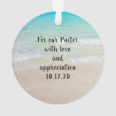 Sand Dollar Pastor Waardering Schrift Ornament (achterkant)
