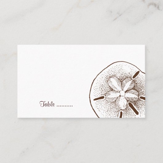 Sand Dollar Place Card Plaatskaartje (Voorkant)