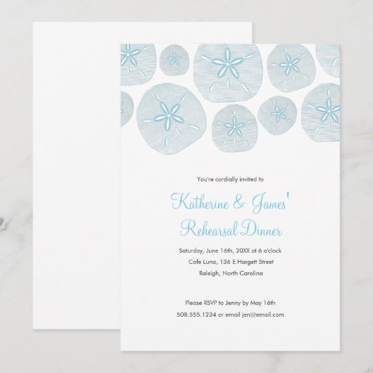 Sand Dollar repetitie in het binnenland Kaart (Voorkant / Achterkant)