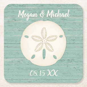 Sand Dollar Rustic Beach Kartonnen Onderzetters