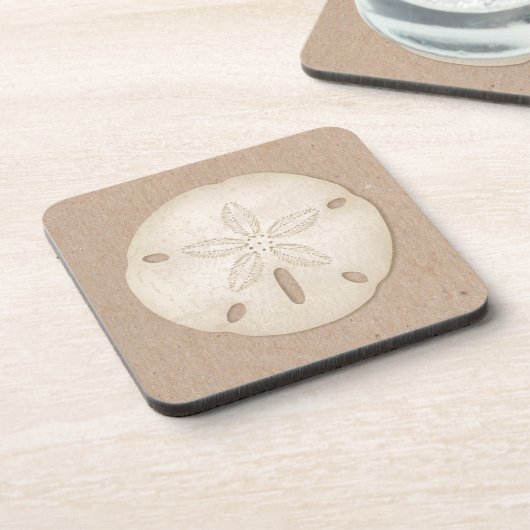 Sand Dollar Seashell Beach Drink Bier Onderzetter (Linkerzijde)