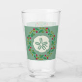 Sand Dollar Seashell Christmas Wreath Glas (Achterkant)