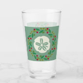 Sand Dollar Seashell Christmas Wreath Glas (Voorkant)