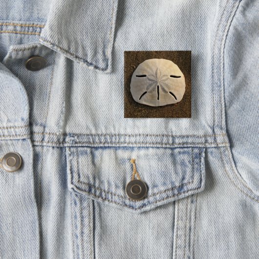Sand Dollar Seashell Foto Button Aangepaste spelde (In situ)