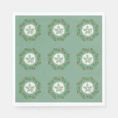 Sand Dollar Seashell Kerstkrans Servet (Voorkant)