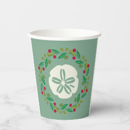 Sand Dollar Seashell Kerstmis Papieren Bekers