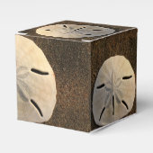 Sand Dollar Seashell Party Favor Custom Cadebox Bedankdoosjes (Voorkant Zijde)