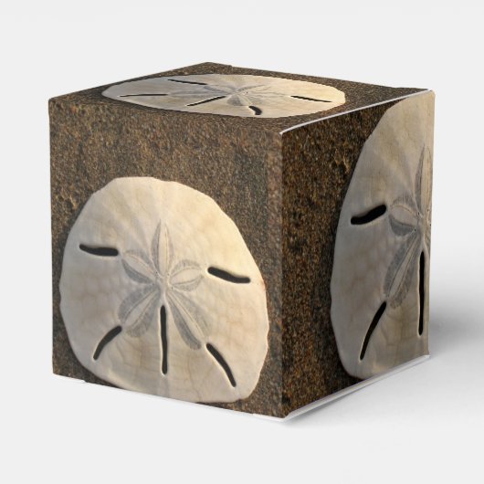 Sand Dollar Seashell Party Favor Custom Cadebox Bedankdoosjes (Achterkant)