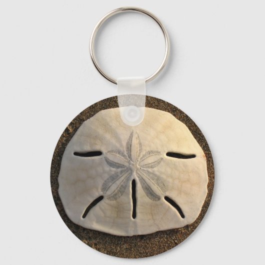 Sand Dollar Seashell Zand Beach Sleutelhanger (Voorkant)