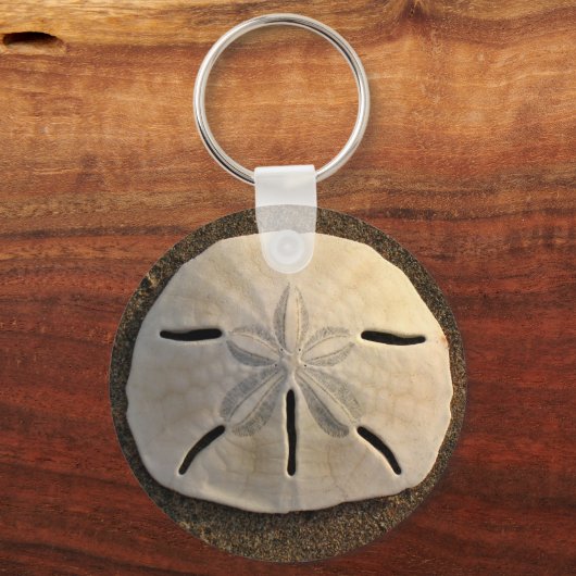 Sand Dollar Seashell Zand Beach Sleutelhanger (Voorkant)