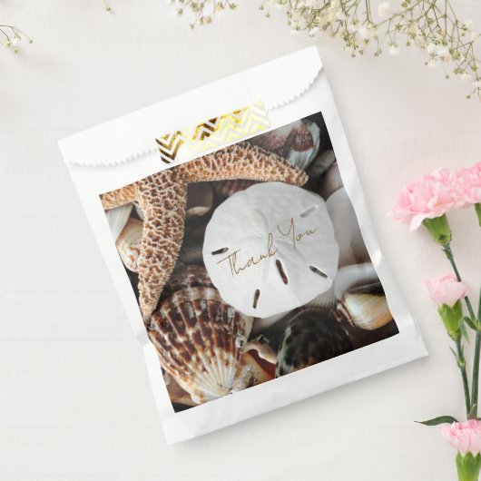 Sand Dollar Seashells Weddenschap Party Favor Bags Bedankzakje (Gezegeld)