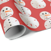Sand Dollar Snowman Cadeaupapier (Rol Hoek)