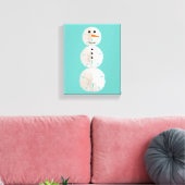 Sand Dollar Snowman Canvas Afdruk (Insitu (Woonkamer))