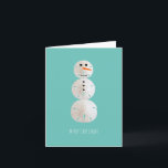 Sand Dollar Snowman Feestdagen Kaart<br><div class="desc">Laat het ergens anders sneeuwen</div>