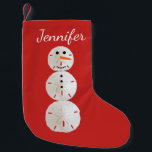 Sand Dollar Snowman Kleine Kerstsok<br><div class="desc">Sand Dollar Snowman</div>