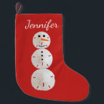 Sand Dollar Snowman Kleine Kerstsok<br><div class="desc">Sand Dollar Snowman</div>
