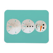 Sand Dollar Snowman Magneet (Horizontaal)