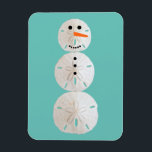 Sand Dollar Snowman Magneet<br><div class="desc">Sand Dollar Snowman</div>